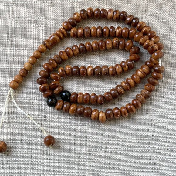 Real Wood Beads Tasbeeh Brown Handmade Prayer Beads Islamic - Picture 10 of 10